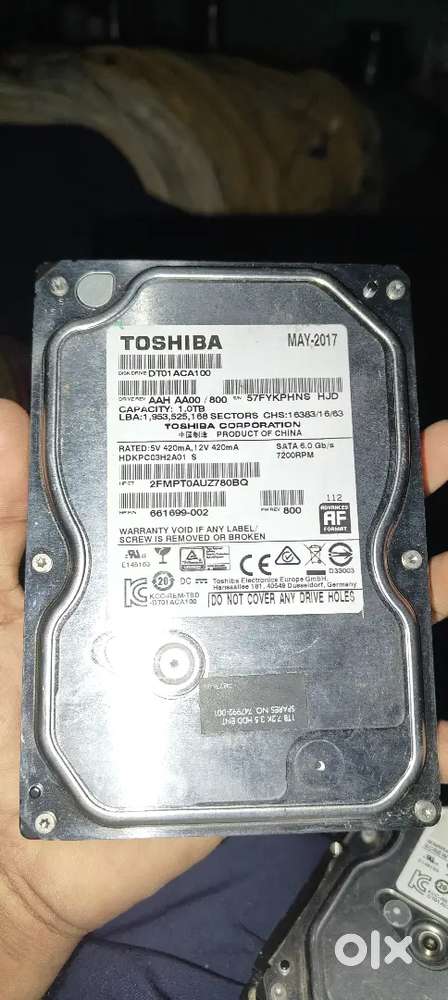PC Hard disk 1TB 3.nos available  3.5