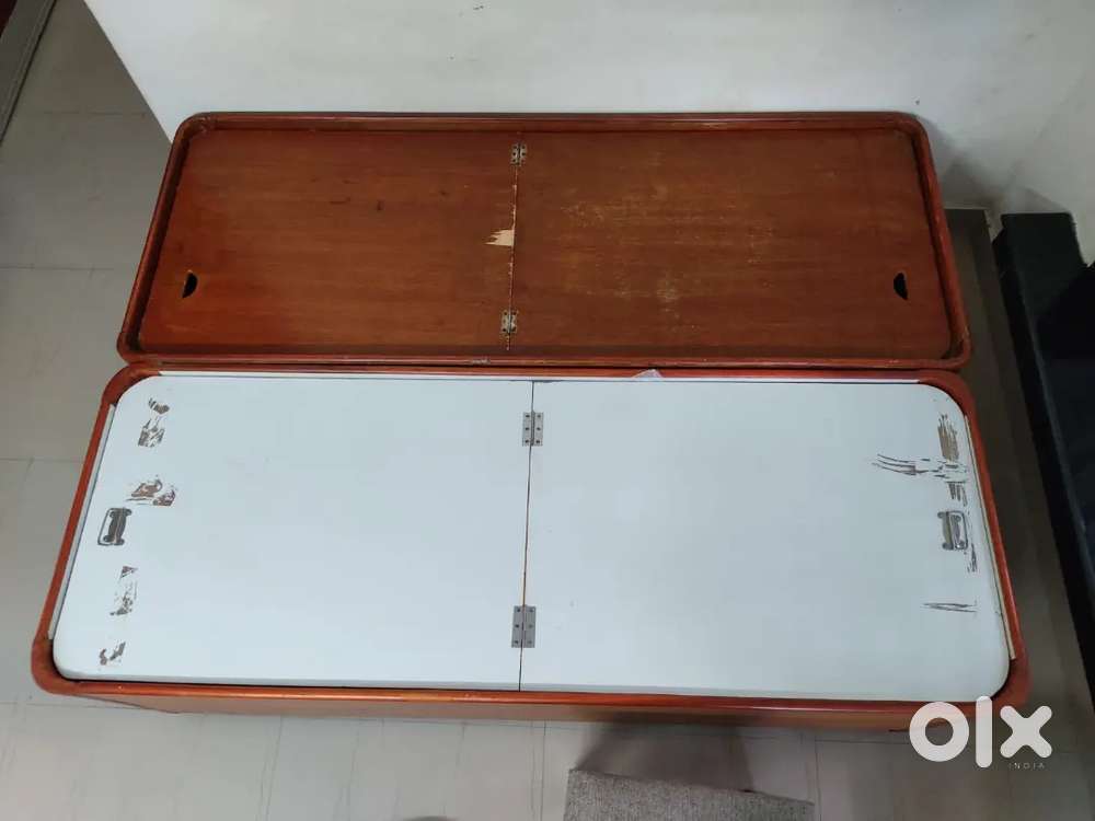 2 single bed with memory form mattresses.& Foldable Dining table