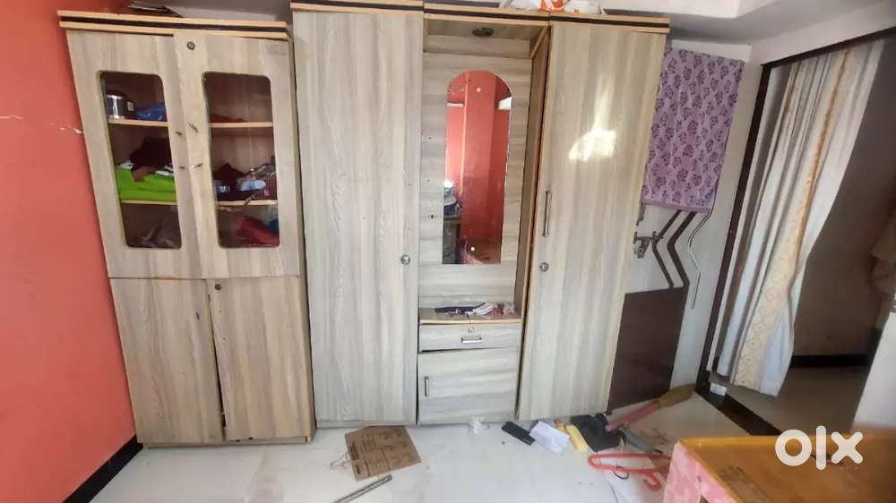 3 Door Wardrobe + Showcase + Almari + Study Table