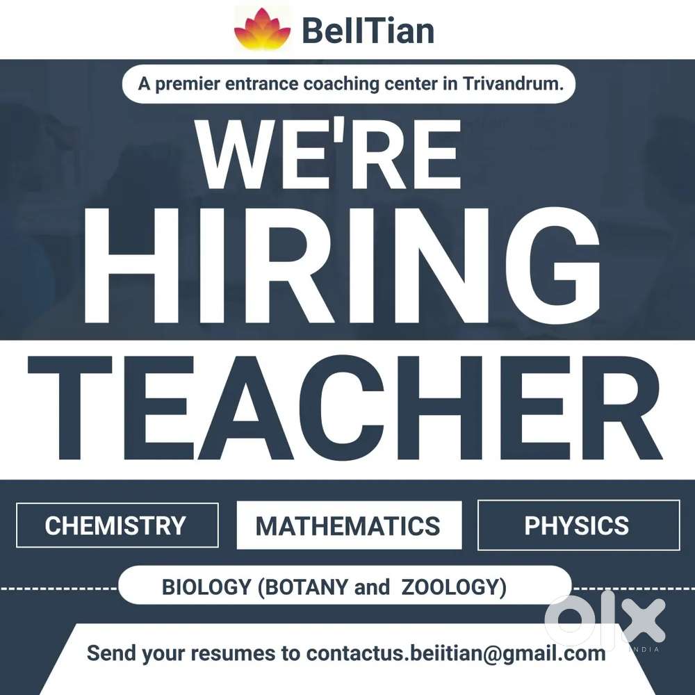 Required teachers for chemistry, physics, math and biology