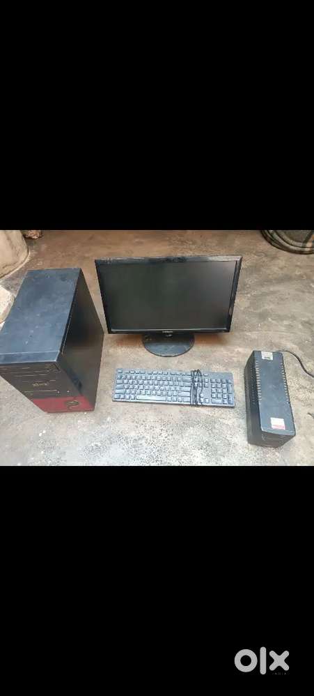 Samsung monitor and cpu with v guard ups (keyboard & mouse)