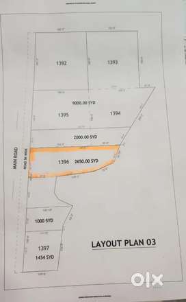 2650 Gaj plot on Ambala Chandigarh expressway front is urgent sale