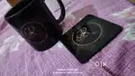 Letter R COFFEE MUG with wooden cover