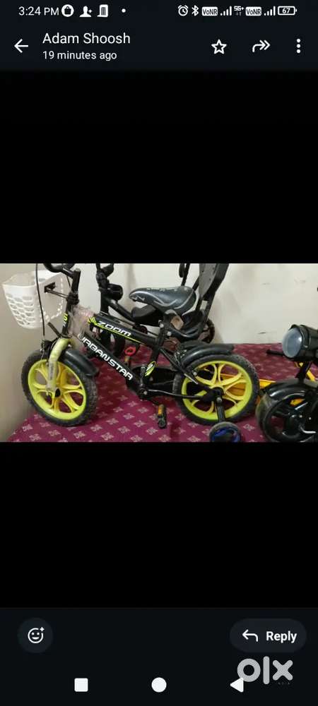Kids bycle sell karna hai 3/4 year k bachho k liye hai
