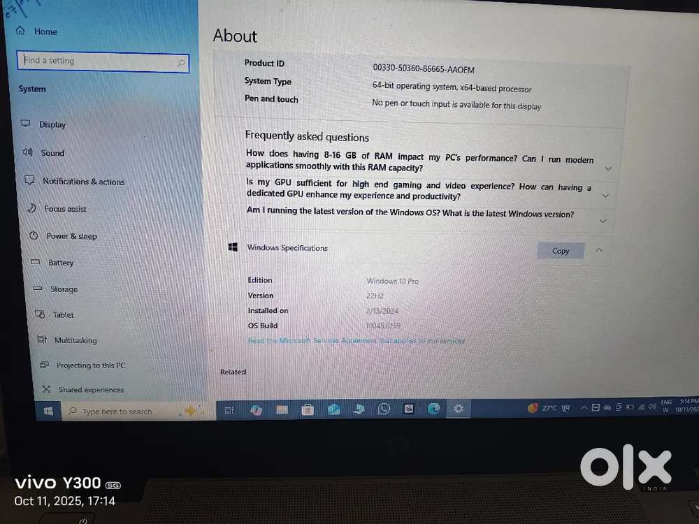 Hp Laptop interl(R) core(TM) i5-6300U CPU 2.40GHz