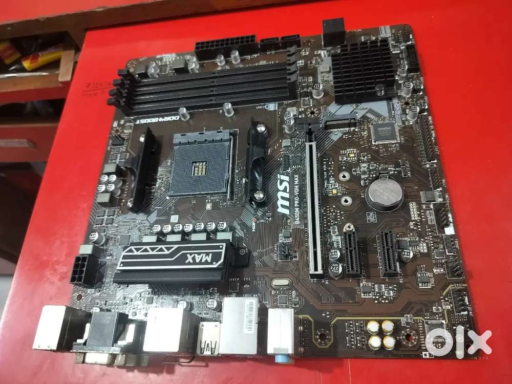 MSI B450M PRO -VDH MAX motherboard perfect working and new looking