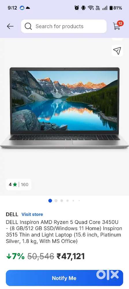 Dell Inspiron 3515 for SALE (Market Price 50,000)