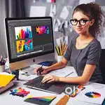 Looking for female graphic designer only.