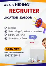 Hiring - Recruiter cum Telecaller
