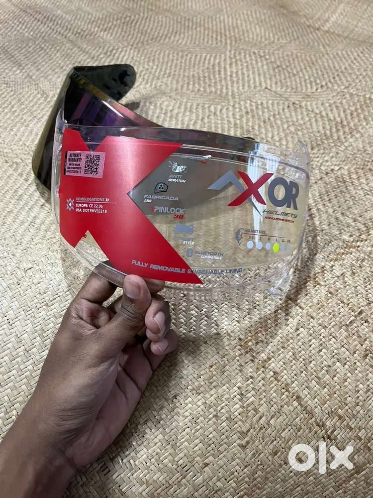 Axor aphex clear visor with anti fog (untouched) and  colour visor
