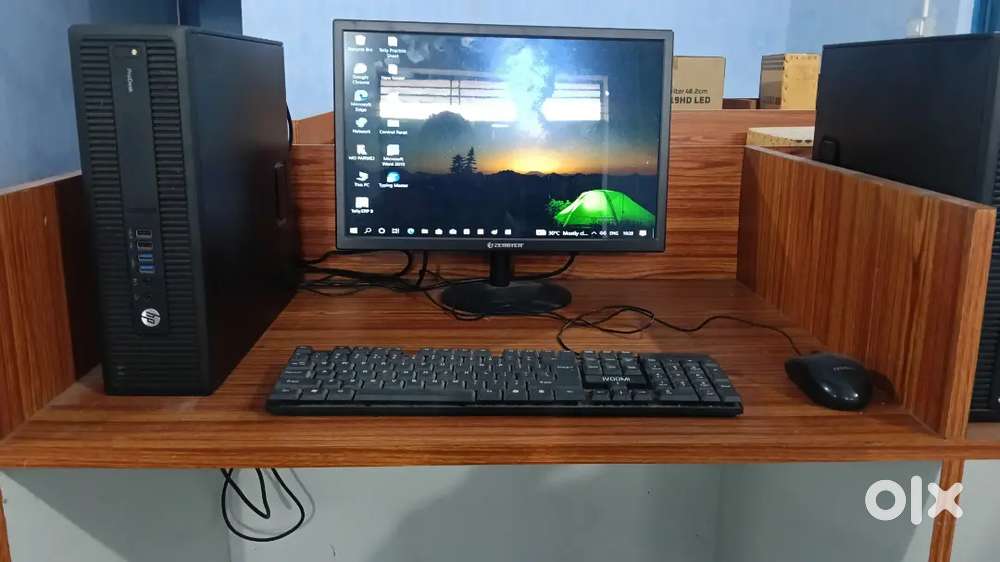 Computer all set with furniture