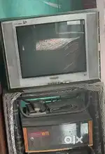 SAMSUNG PLANO 21 INCH TV WITH TV TROLEY