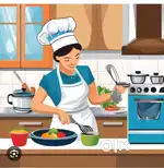 Female cook in seawoods