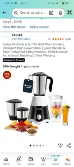 Only 1 month use mixer grinder