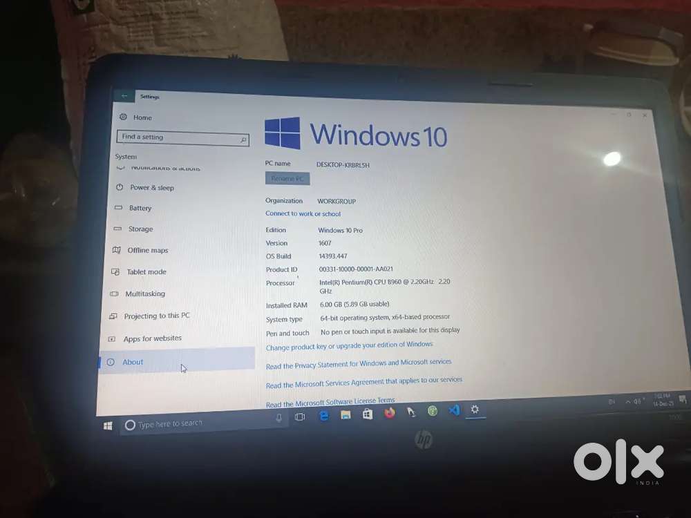 hp laptop windows 10pro
