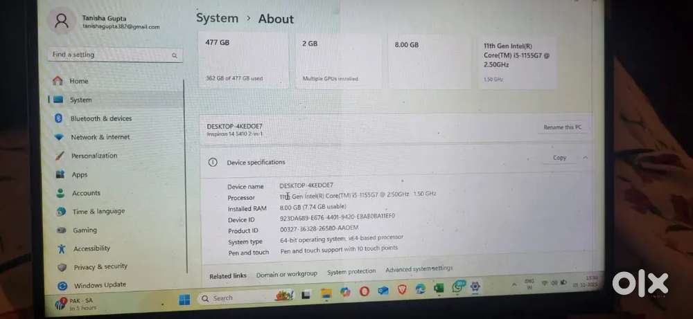 Dell Inspiron 14 5421 2 in 1 Laptop