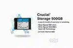 Crucial 500GB SSD (Internal)  High-Speed 2.5-inch Drive