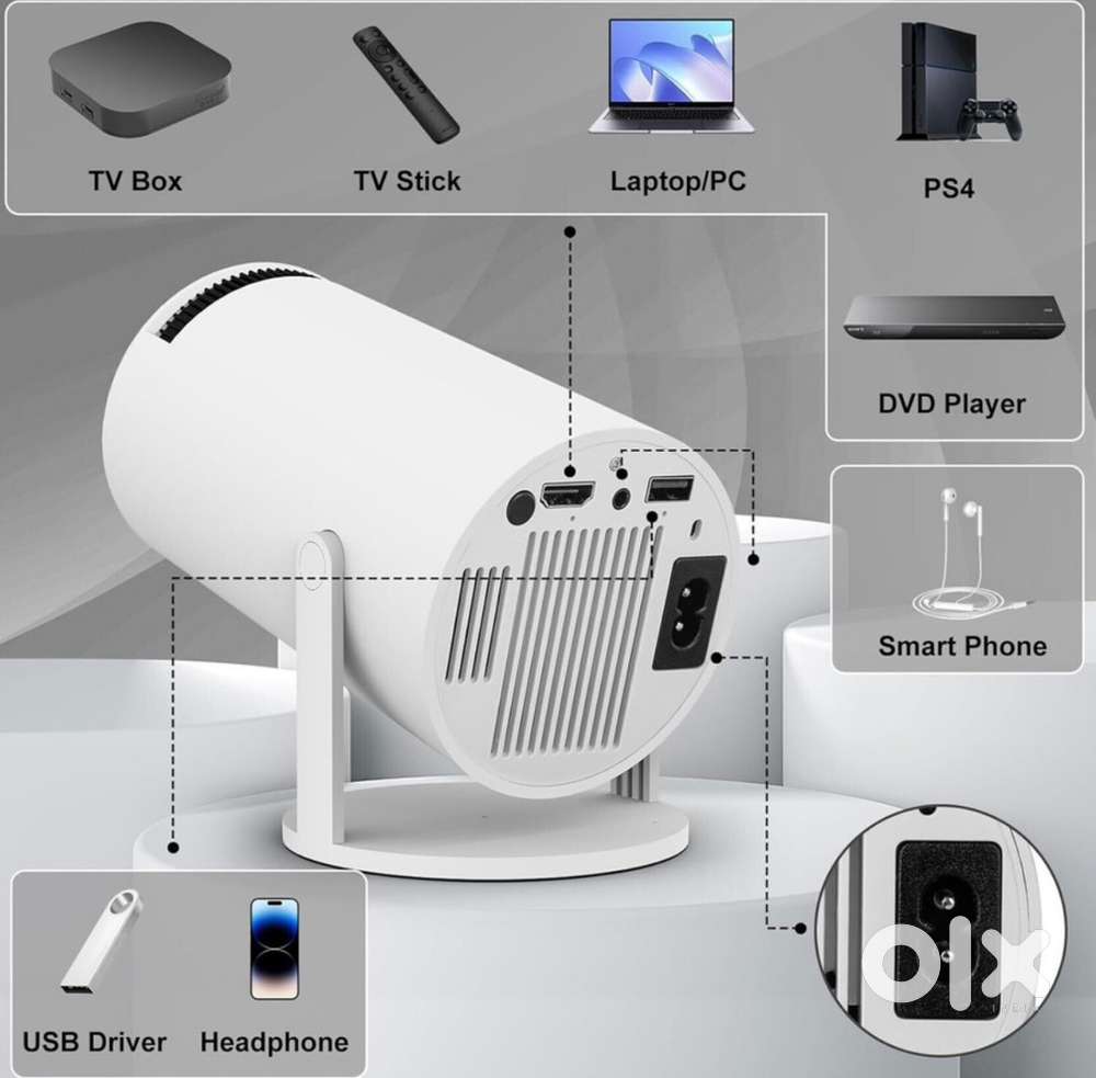 Portable projector white