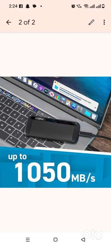 Urgent sell Crucial X8 1TB Portable SSD 1050MB/s & WD 4Tb My Passport