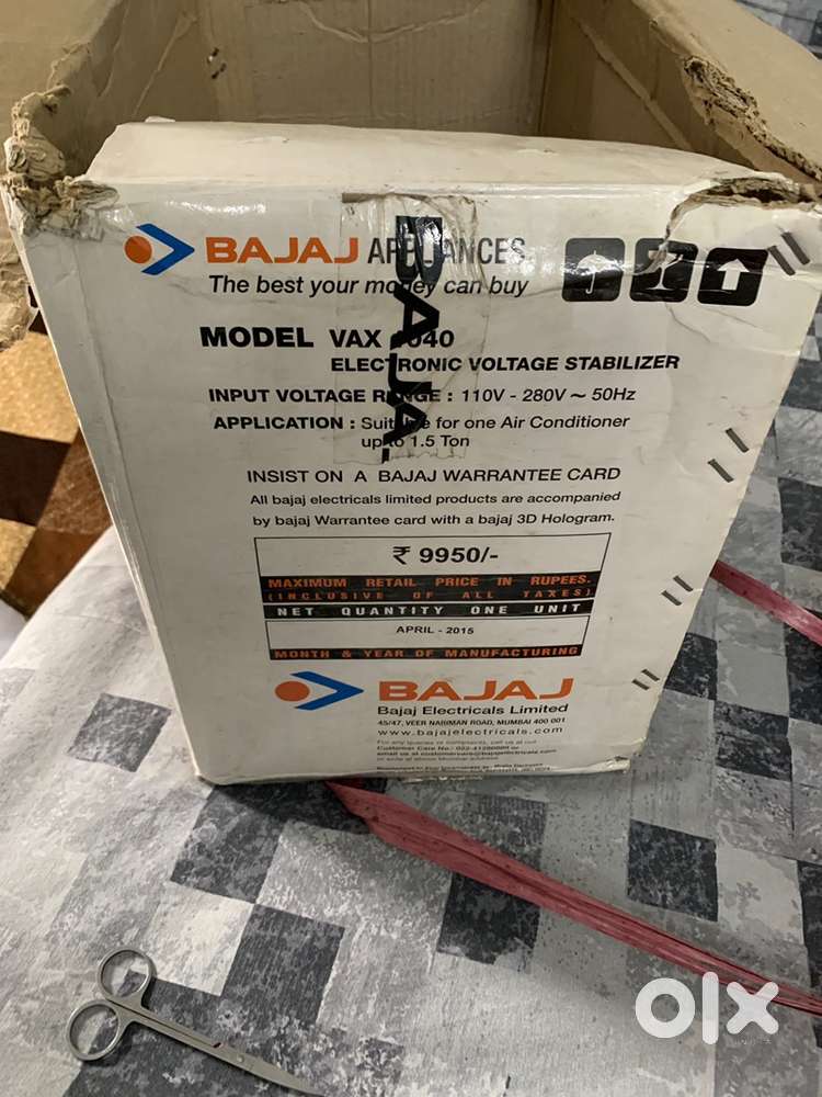 Bajaj voltage estabilizer for 1.5 ton AC