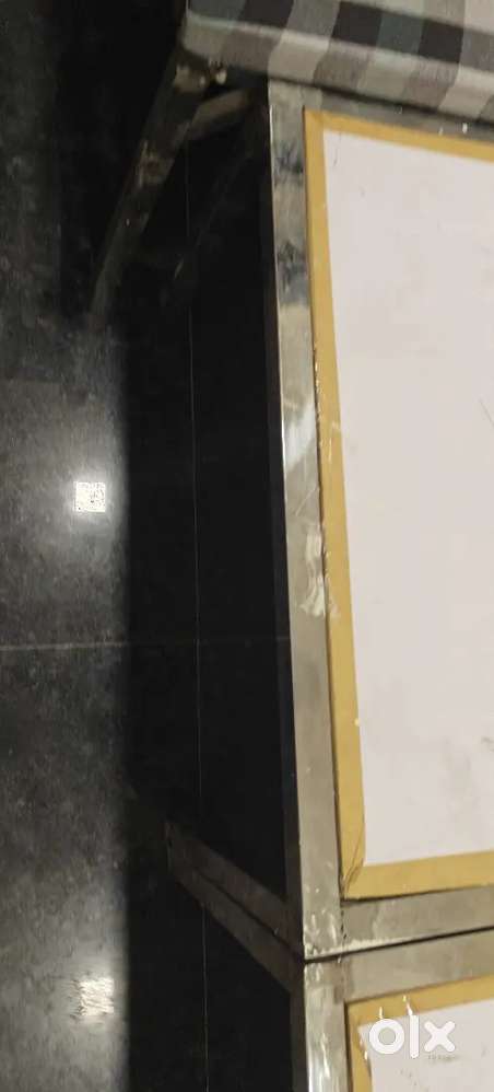 Steel bed with boad