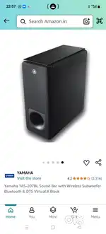 Yamaha YAS-207BL Sound Bar with Wireless woofer Bluetooth & many more