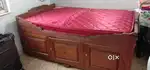 Teakwood Bed with mattress