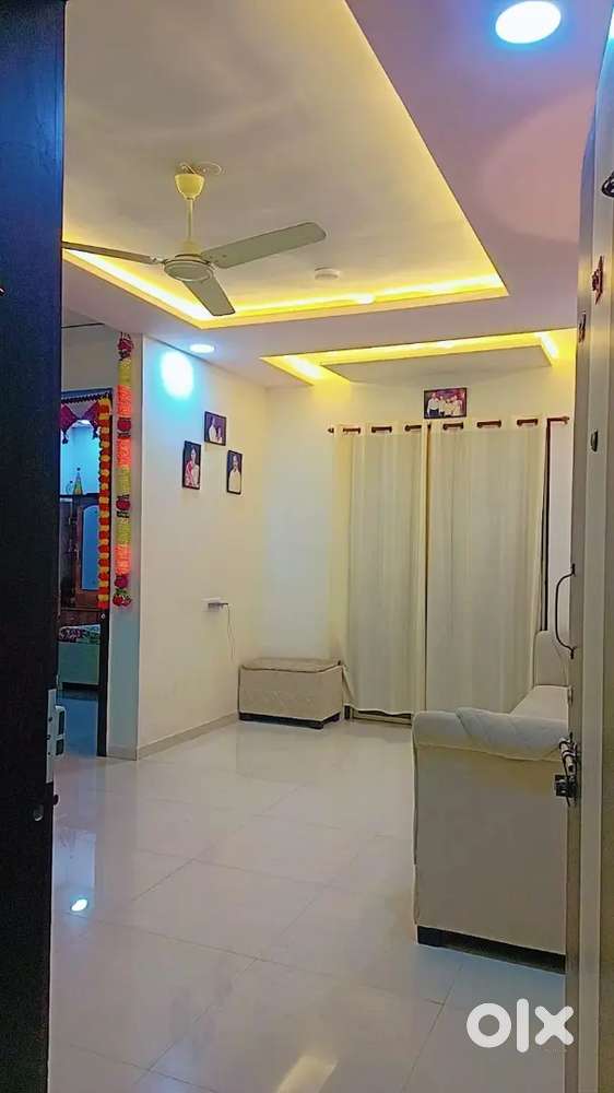 1 bhk flat for sale, semi furnished only 1 year old