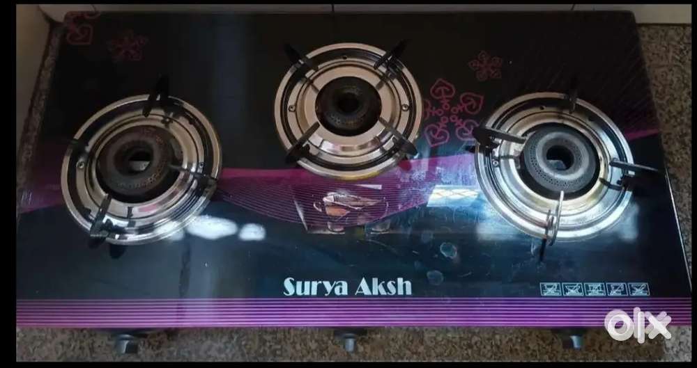 SURYA BRAND 3 BURNER GAS STOVE IN AWESOME DESIGN AND COLOURS