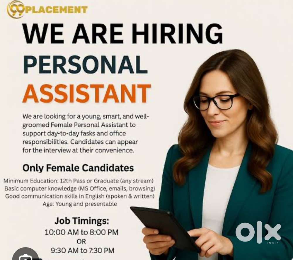 Urgent required female personal assistant (Female only )