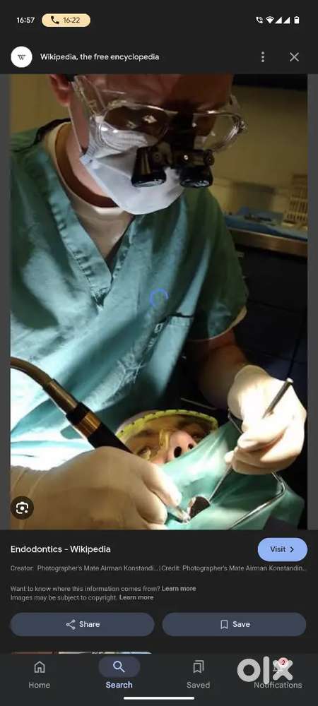 Endodontist job in dental clinic