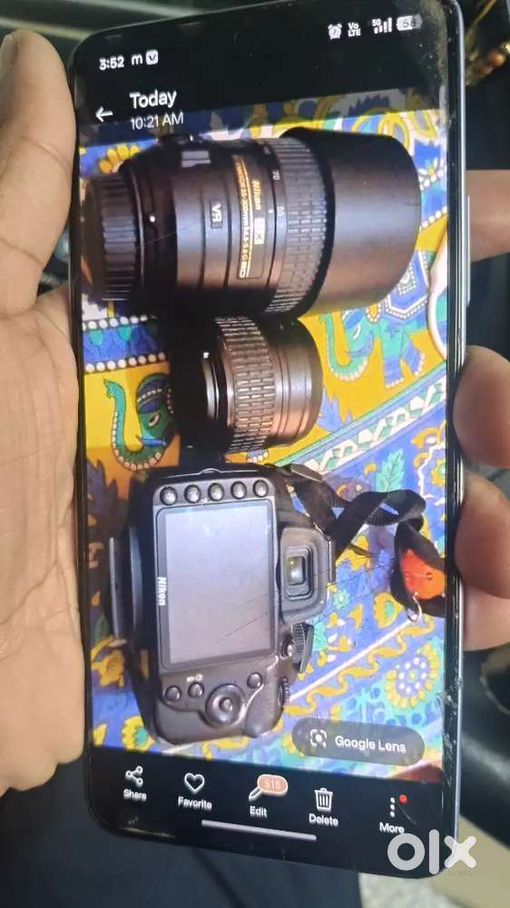 Camera with lens