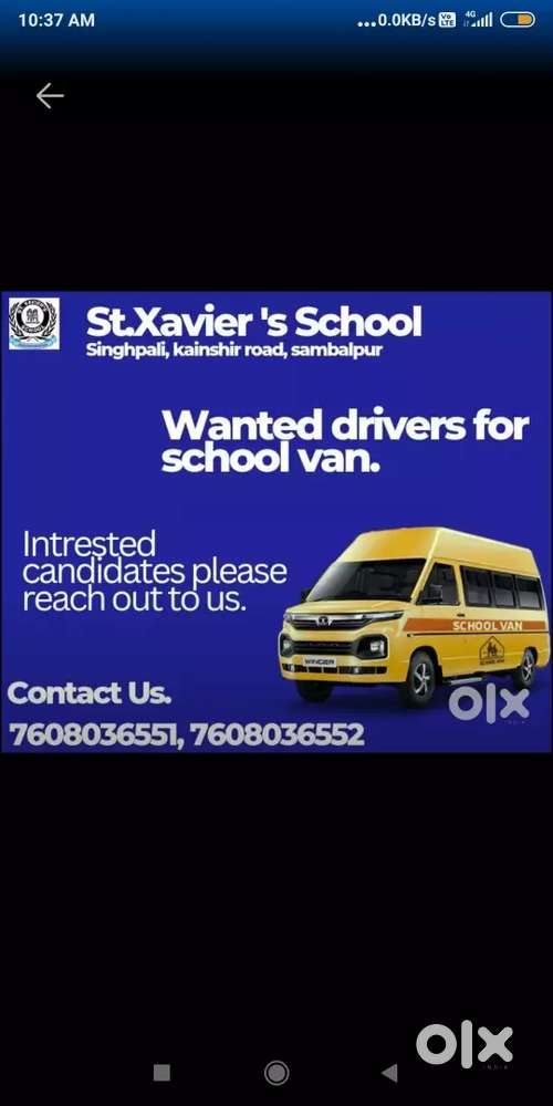 St. Xavier's School Driver