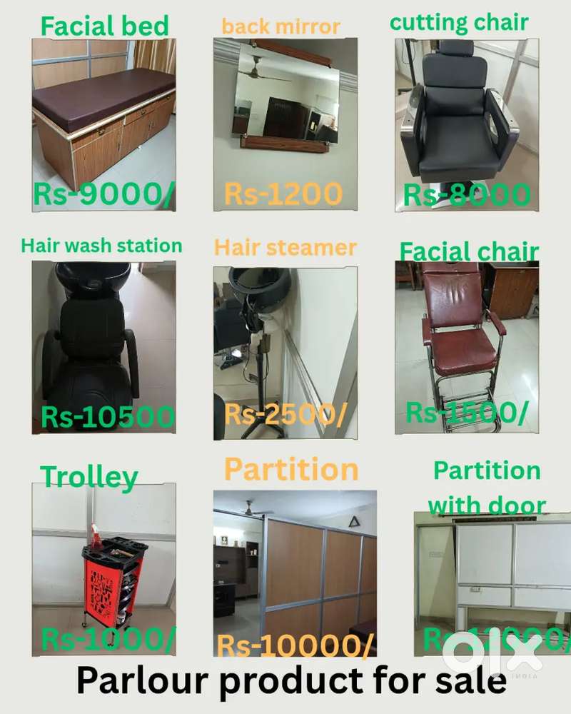 Parlour product (bed ,partition ,mirror , chair, steamer, trolley)