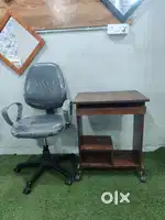 Brand new Office table with office chair combo Walnut colour