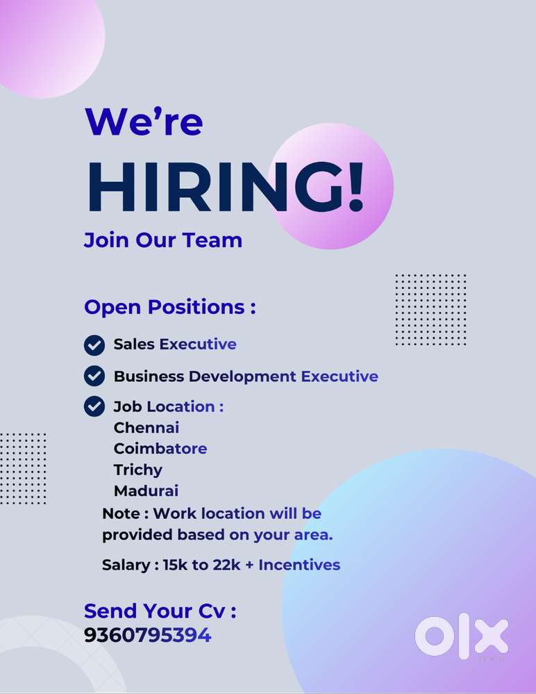 We are hiring Sales Executive