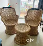 Bamboo chair set with table ( 2 chairs and 1 table)