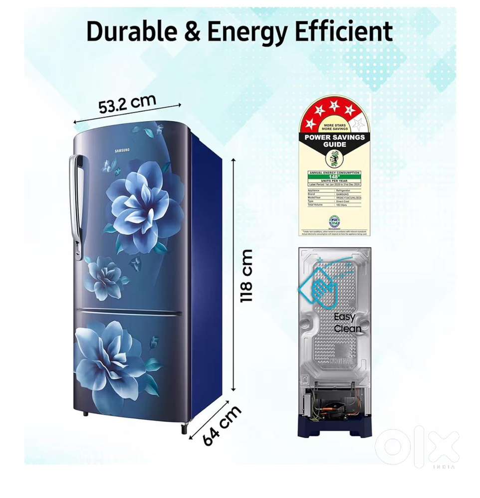 2 yr old Refridgerator( freezer on top,single compartment),gently used