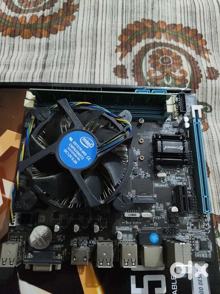 motherboard ram fan processor and basic cabinet