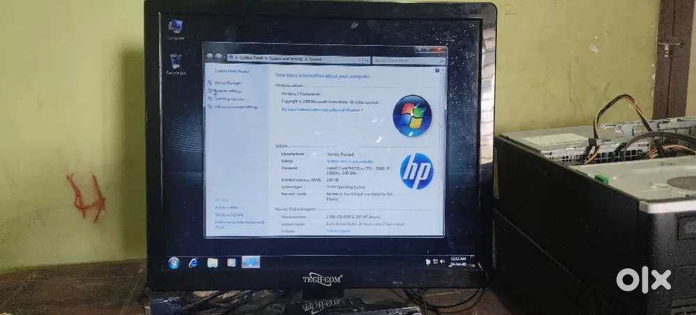 Hp desktop computer intel core 2 duo 2 gb ram 150 gb hard disk