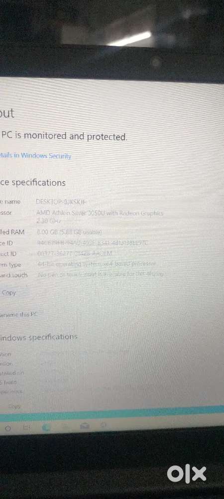 Lenovo IdeaPad Amd athlon 8gb ram 256gb ssd 1tb HDD
