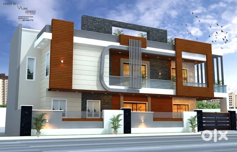 5bhk independent villa with lift & garden