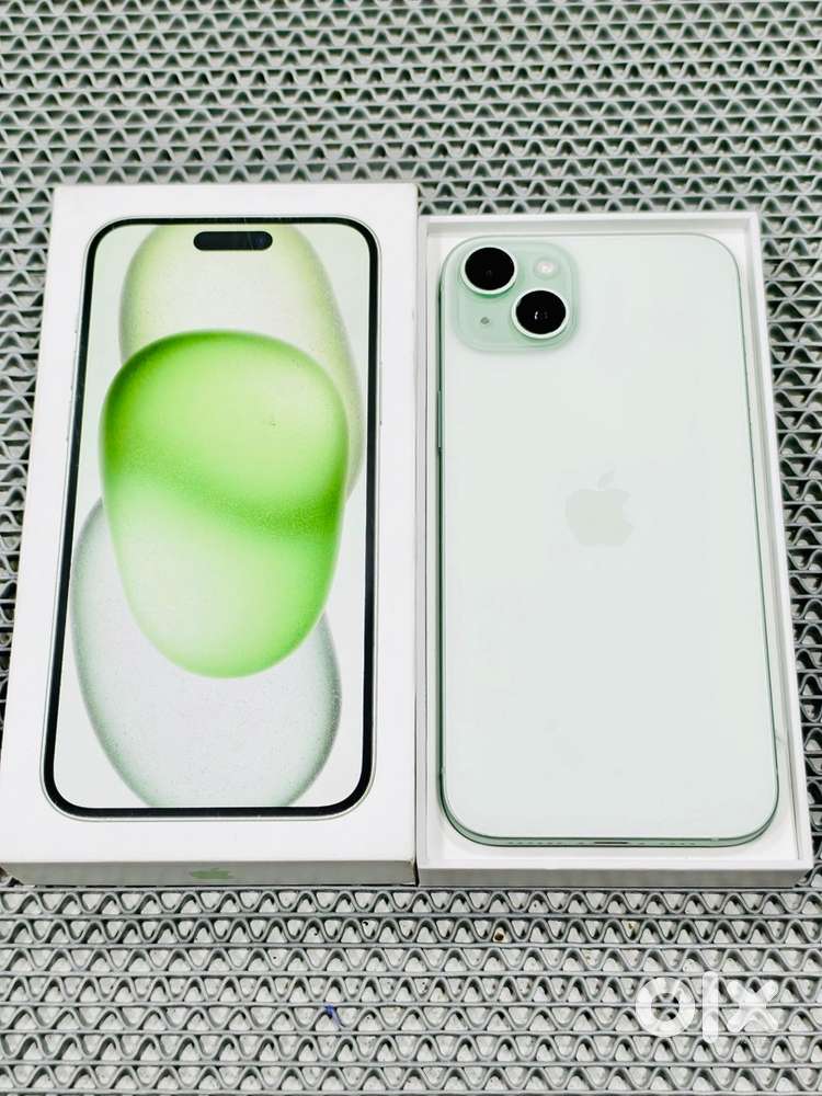 Iphone 15 plus Green 128GB BH-85% Full Kit Box Brand New Condition