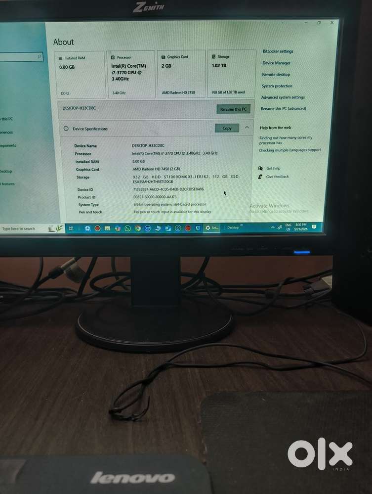 Gaming pc with i7 3rd generation