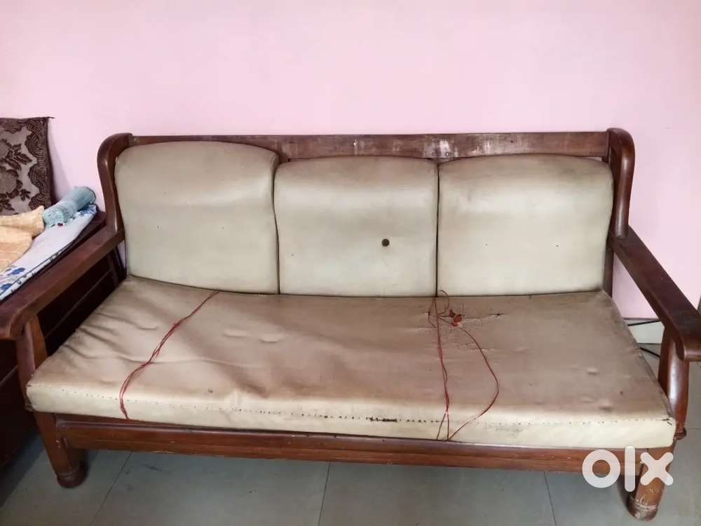5 seater wooden sofa