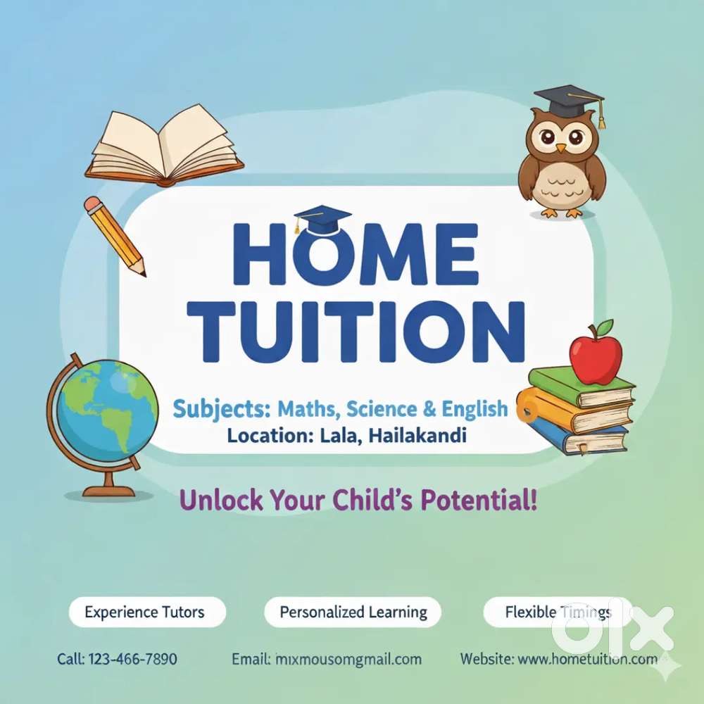 Home Tuition for students from Nursery to Class 6