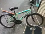 Bicycle with air pamp and  lock