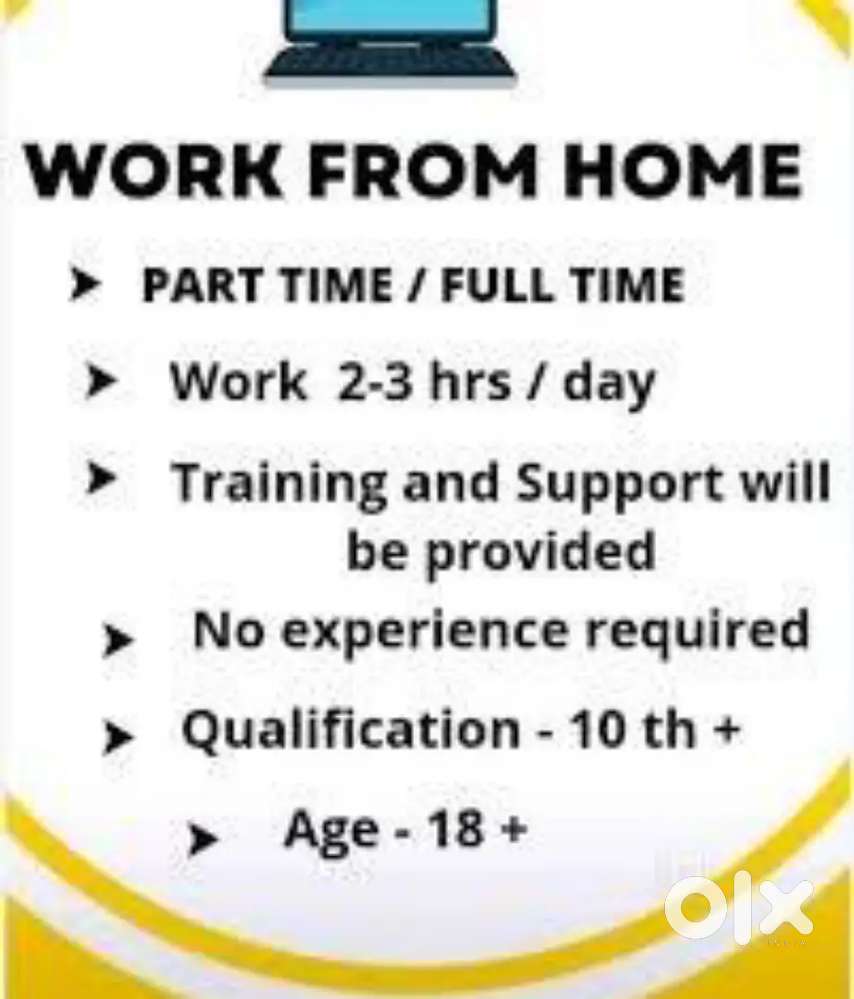 People interested to work from home can work part-time.