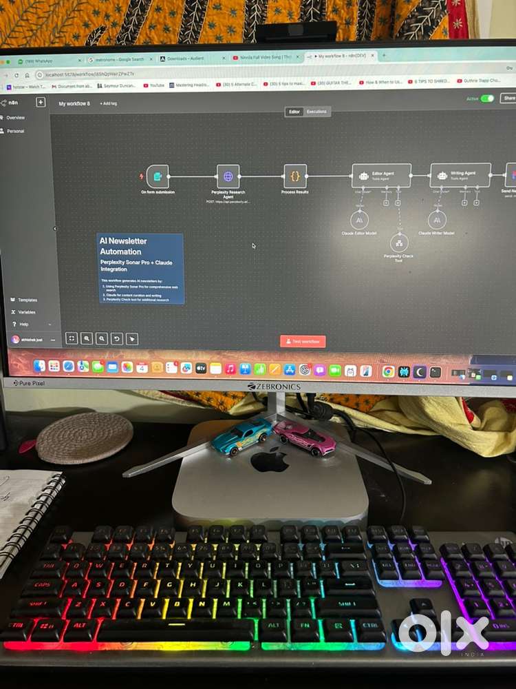 Apple Mac mini with Monitor and keyboard