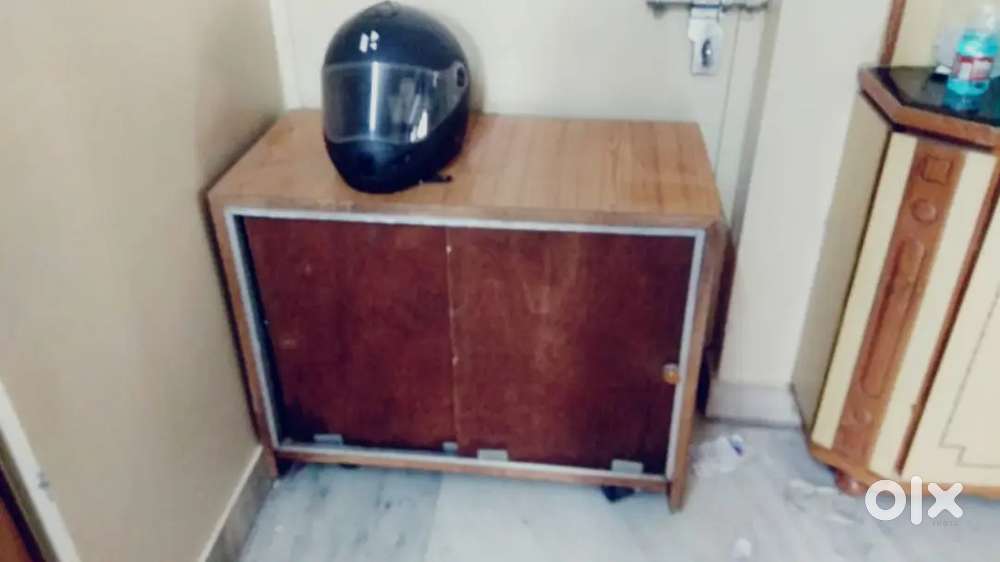 Side Table cum cabinet with wheels